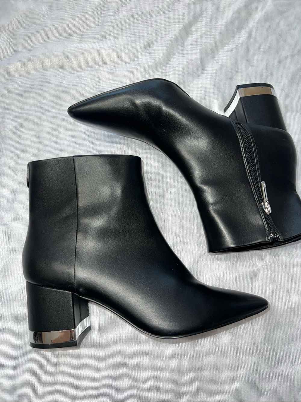 Guess Black Women's Ankle Boots with Silver Accent